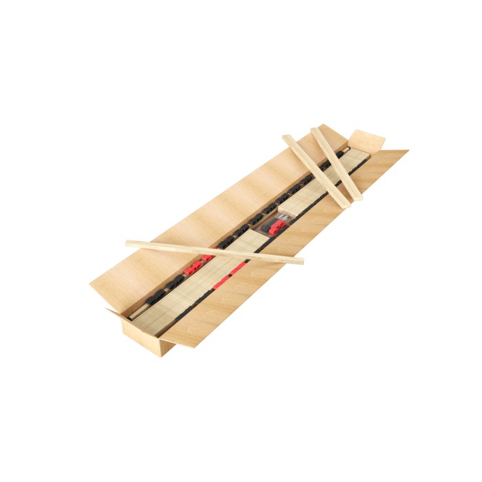 Sommier ZITTARO – 28 lattes – 70x190 cm – Finition chêne et noir – Soutien optimal et design sobre