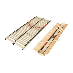 Sommier ZITTARO – 28 lattes – 70x190 cm – Finition chêne et noir – Soutien optimal et design sobre