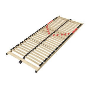 Sommier ZITTARO – 28 lattes – 70x190 cm – Finition chêne et noir – Soutien optimal et design sobre