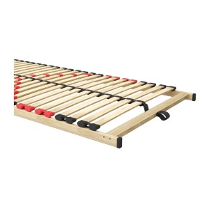 Sommier ZITTARO – 28 lattes – 70x200 cm – Finition chêne et noir – Confort et robustesse