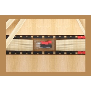 Sommier ZITTARO – 28 lattes – 70x200 cm – Finition chêne et noir – Confort et robustesse