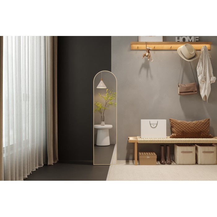 Miroir ROSALIA – 40x160 cm – Chêne vieilli – Finition bois – Design rustique et raffiné