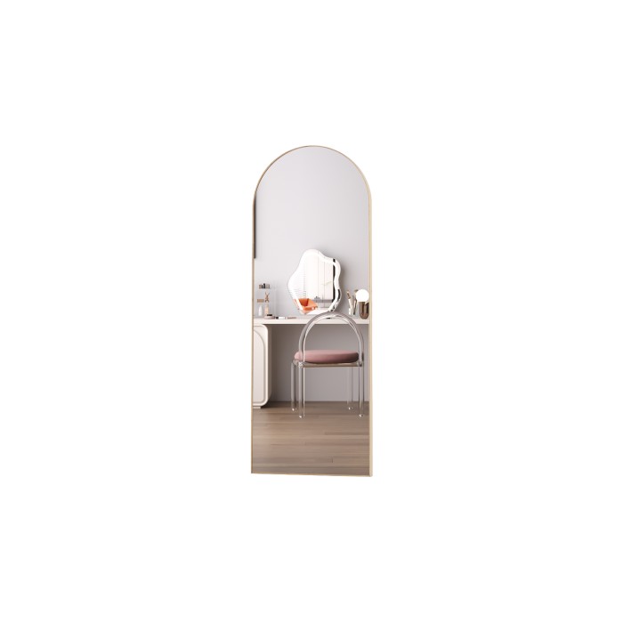 Miroir ROSALIA – 60x160 cm – Finition chêne vieilli – Grand miroir sur pied – Charme rustique