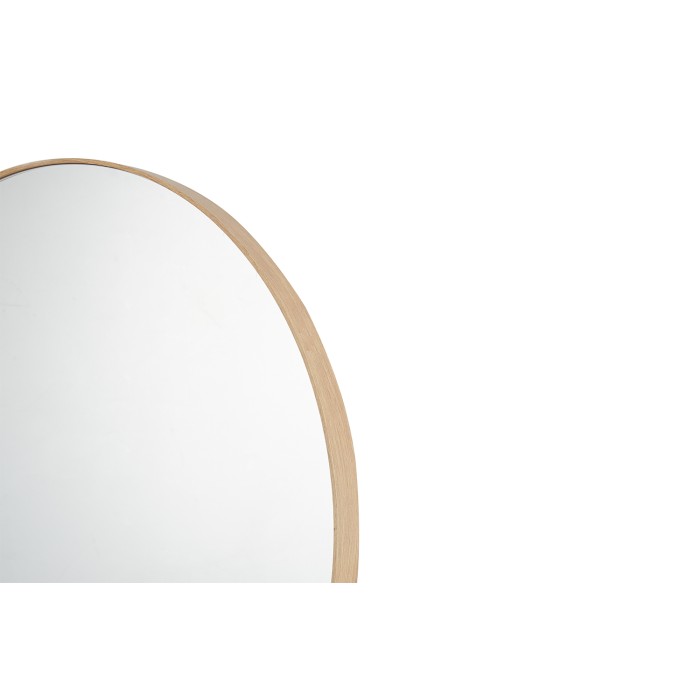 Miroir rond RIO – 80 cm – Finition chêne vieilli – MDF décor bois – Design naturel et tendance