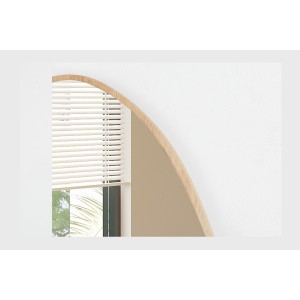 Miroir asymétrique NARA – 60x80 cm – Finition chêne vieilli – MDF décor bois – Design organique