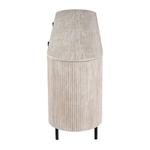 Buffet VAGOS – Coloris chêne clair – 4 portes – 200 cm – Grand bahut moderne – Rangement pratique