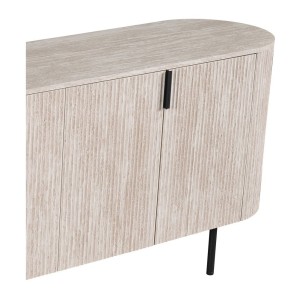 Buffet VAGOS – Coloris chêne clair – 4 portes – 200 cm – Grand bahut moderne – Rangement pratique