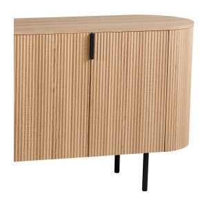Buffet VAGOS – Coloris chêne naturel – 4 portes – 200 cm – Grand bahut moderne – Rangement spacieux