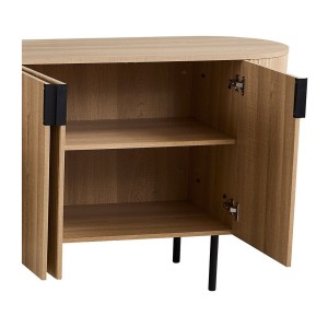 Buffet VAGOS – Coloris chêne naturel – 4 portes – 200 cm – Grand bahut moderne – Rangement spacieux