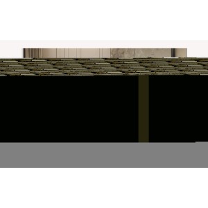 Lit HAVANA 160x200 avec sommier – Coloris vert sauge et noir – Design moderne et structure robuste