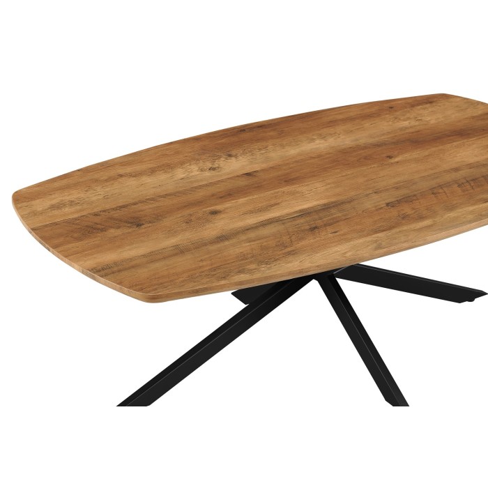 Table basse TUNIS – Coloris bois de manguier – Table basse rectangulaire 130x70 cm – MDF & métal – Design original 