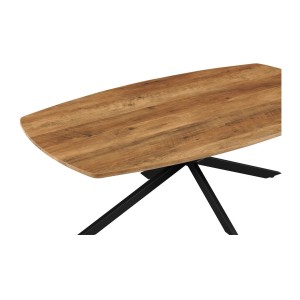 Table basse TUNIS – Coloris bois de manguier – Table basse rectangulaire 130x70 cm – MDF & métal – Design original 