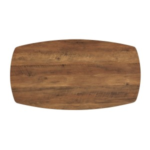 Table basse TUNIS – Coloris bois de manguier – Table basse rectangulaire 130x70 cm – MDF & métal – Design original 