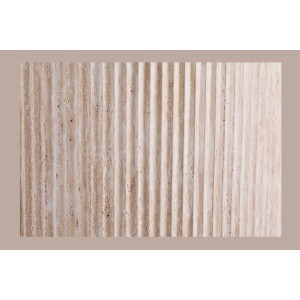 Table basse VAGOS – Coloris chêne clair – Table basse ronde Ø80 cm – MDF – Design naturel et moderne 