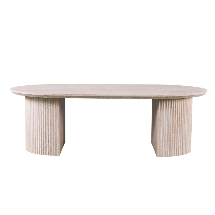 Table basse VAGOS – Coloris chêne clair – Table basse rectangulaire 120x70 cm – MDF – Design naturel et moderne