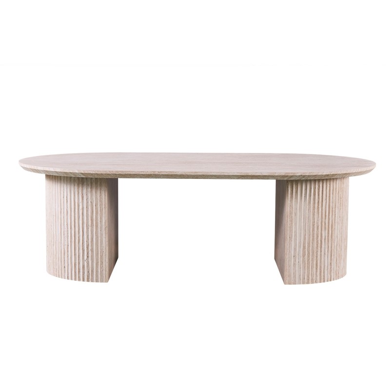 Table basse VAGOS – Coloris chêne clair – Table basse rectangulaire 120x70 cm – MDF – Design naturel et moderne