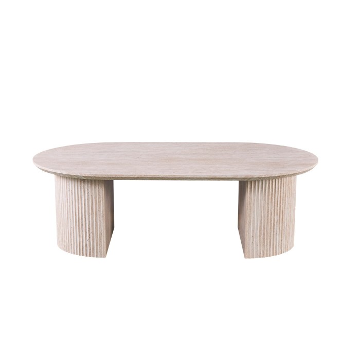 Table basse VAGOS – Coloris chêne clair – Table basse rectangulaire 120x70 cm – MDF – Design naturel et moderne 