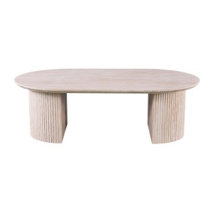 Table basse VAGOS – Coloris chêne clair – Table basse rectangulaire 120x70 cm – MDF – Design naturel et moderne 