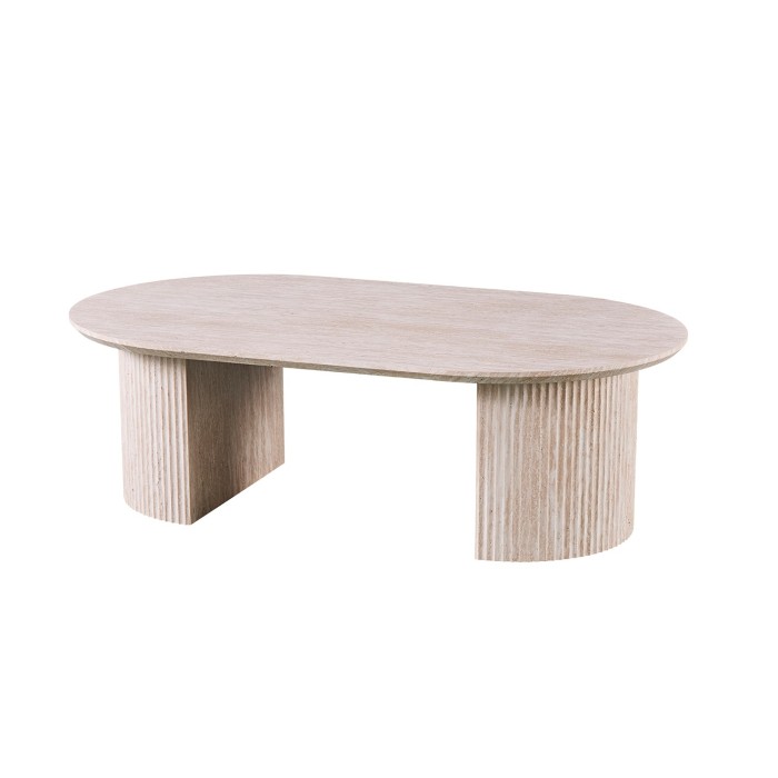 Table basse VAGOS – Coloris chêne clair – Table basse rectangulaire 120x70 cm – MDF – Design naturel et moderne 