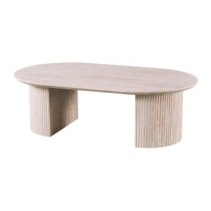 Table basse VAGOS – Coloris chêne clair – Table basse rectangulaire 120x70 cm – MDF – Design naturel et moderne 