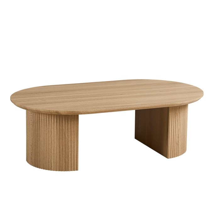 Table basse VAGOS – Coloris chêne naturel – Table basse rectangulaire 120x70 cm – MDF – Design moderne et chaleureux 