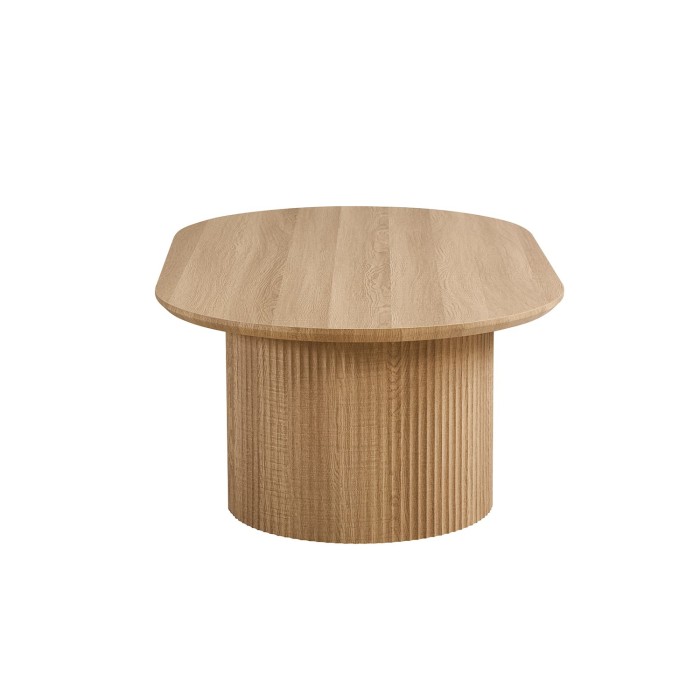 Table basse VAGOS – Coloris chêne naturel – Table basse rectangulaire 120x70 cm – MDF – Design moderne et chaleureux 