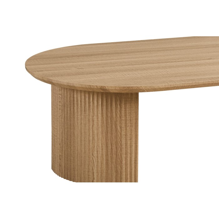 Table basse VAGOS – Coloris chêne naturel – Table basse rectangulaire 120x70 cm – MDF – Design moderne et chaleureux 