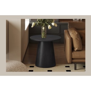 Table basse BOKOR – Coloris brun foncé – Table basse carrée 60x60 cm – MDF – Design moderne et compact 