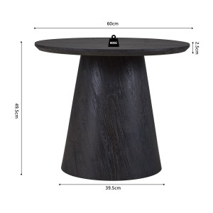 Table basse BOKOR – Coloris brun foncé – Table basse carrée 60x60 cm – MDF – Design moderne et compact 