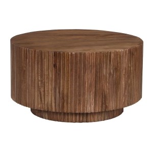 Table basse TALVORA – Bois de manguier massif – Table basse ronde Ø70 cm – Design naturel et authentique