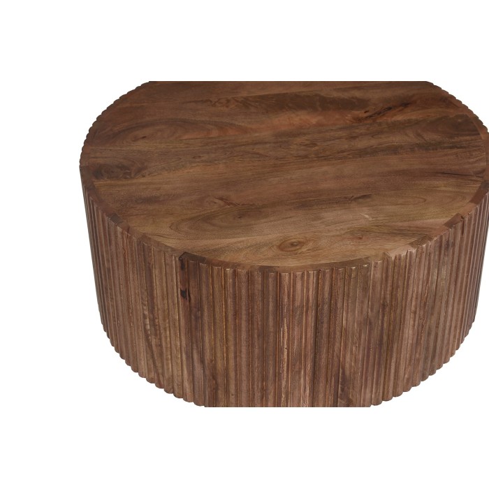 Table basse TALVORA – Bois de manguier massif – Table basse ronde Ø70 cm – Design naturel et authentique 