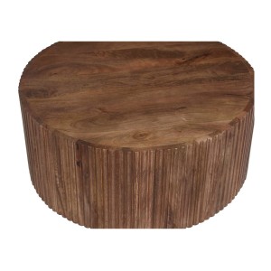 Table basse TALVORA – Bois de manguier massif – Table basse ronde Ø70 cm – Design naturel et authentique 