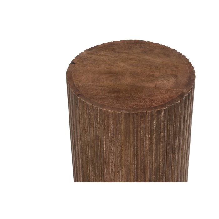 Table basse TALVORA – Bois de manguier massif – Table basse ronde Ø35 cm – Design artisanal et compact 