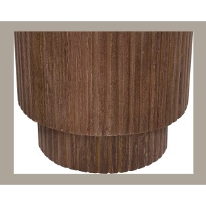 Table basse TALVORA – Bois de manguier massif – Table basse ronde Ø35 cm – Design artisanal et compact 