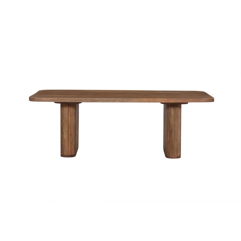 Table basse TALVORA – Bois de manguier massif – Table basse rectangulaire 120x60 cm – Design brut et naturel