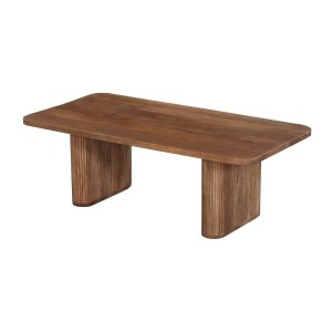 Table basse TALVORA – Bois de manguier massif – Table basse rectangulaire 120x60 cm – Design brut et naturel 