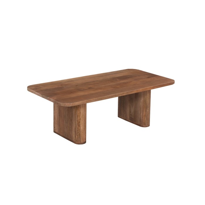 Table basse TALVORA – Bois de manguier massif – Table basse rectangulaire 120x60 cm – Design brut et naturel 