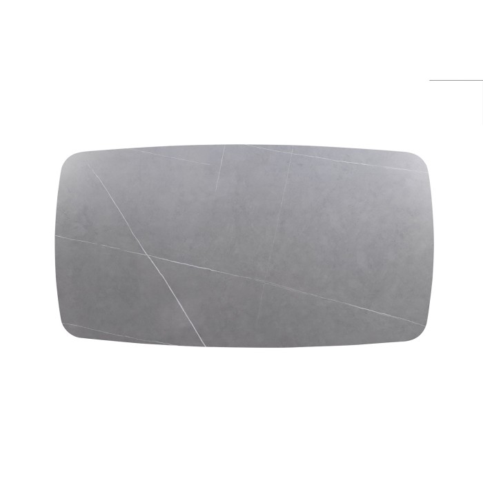 Table basse ARVENA – Table basse rectangulaire 130x70 cm – Pierre grise & métal – Design contemporain et raffiné 