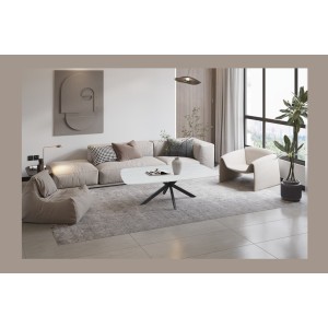 Tables basses ARVENA – Table basse rectangulaire 130x70 cm – 5 coloris pierre et marbre – Design contemporain 