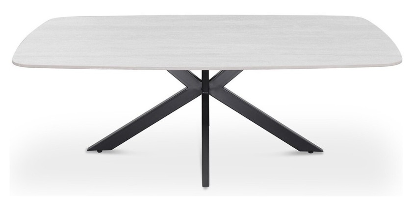 Tables basses ARVENA – Table basse rectangulaire 130x70 cm – 5 coloris pierre et marbre – Design contemporain