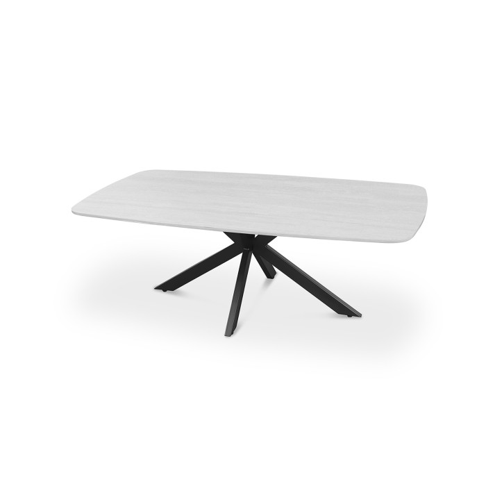 Tables basses ARVENA – Table basse rectangulaire 130x70 cm – 5 coloris pierre et marbre – Design contemporain 