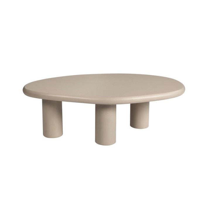 Table basse MAELORA – Table basse ronde Ø50 cm – Bois de manguier & travertin – Design naturel et élégant