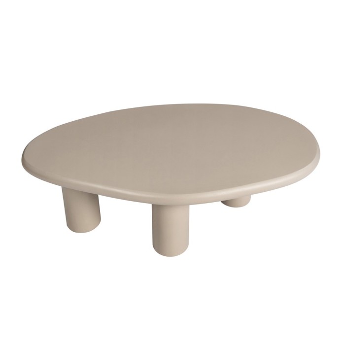 Table basse MAELORA – Table basse ronde Ø50 cm – Bois de manguier & travertin – Design naturel et élégant 