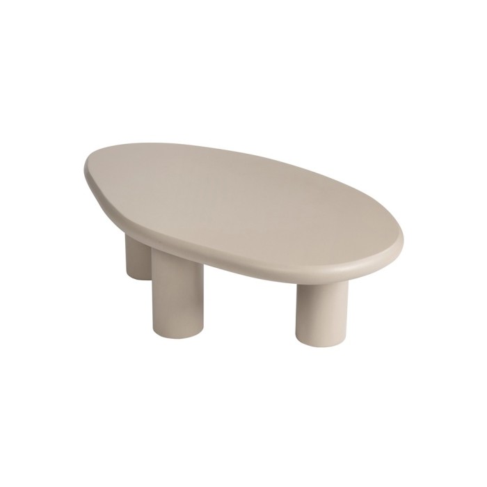 Table basse MAELORA – Table basse ronde Ø50 cm – Bois de manguier & travertin – Design naturel et élégant 