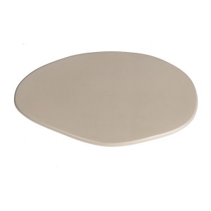 Table basse MAELORA – Table basse ronde Ø50 cm – Bois de manguier & travertin – Design naturel et élégant 