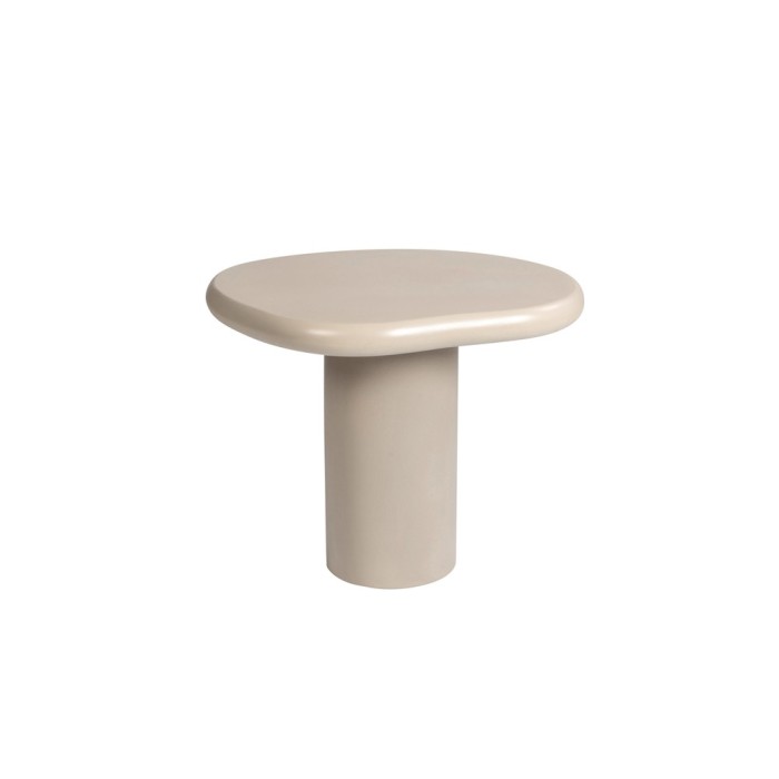 Table basse TARAVI – Table basse carrée 50x50 cm – Finition ciment beige – Design contemporain compact