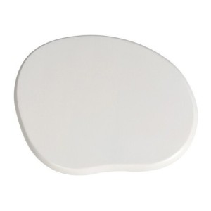 Table basse TARAVI – Table basse carrée 50x50 cm – Finition ciment blanc – Design moderne et épuré 