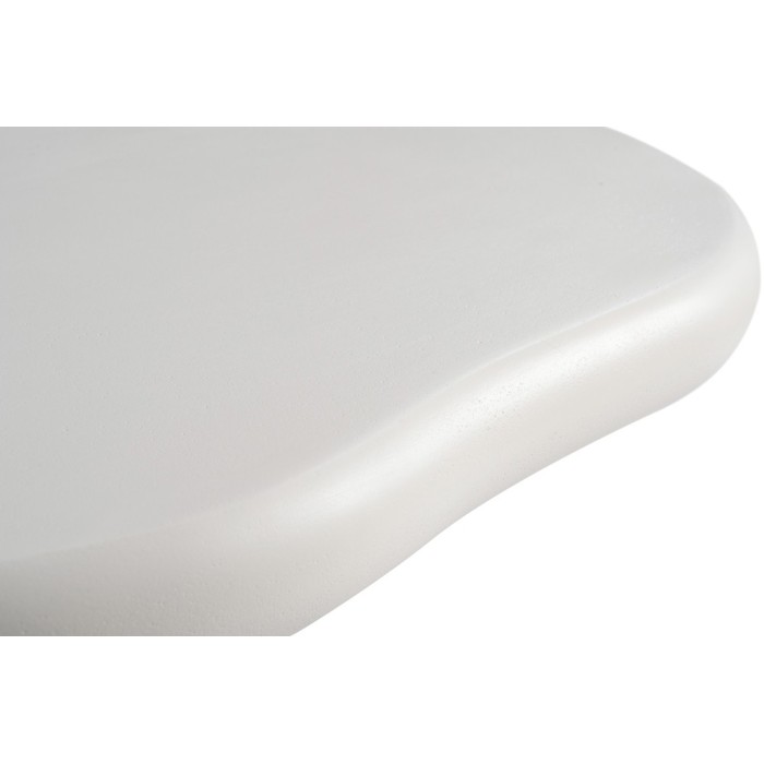 Table basse TARAVI – Table basse carrée 50x50 cm – Finition ciment blanc – Design moderne et épuré 