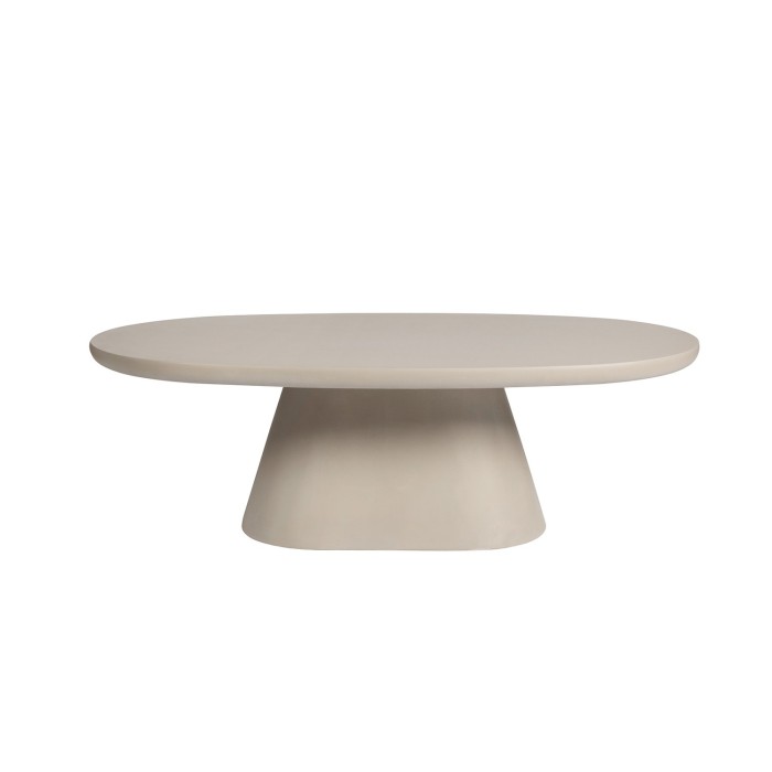Table basse TARAVI – Table basse rectangulaire 120x70 cm – Finition ciment beige – Design contemporain et naturel