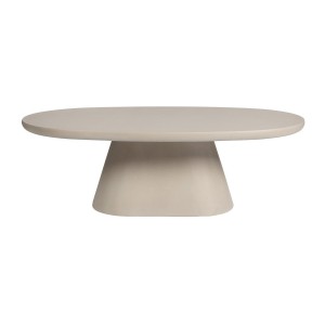 Table basse TARAVI – Table basse rectangulaire 120x70 cm – Finition ciment beige – Design contemporain et naturel